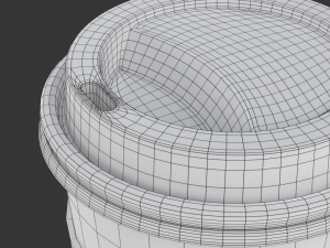 Takeout Coffee Cup with the Lid Modello 3D