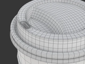 X&iacute;cara de caf&eacute; para viagem com tampa Modelo 3D