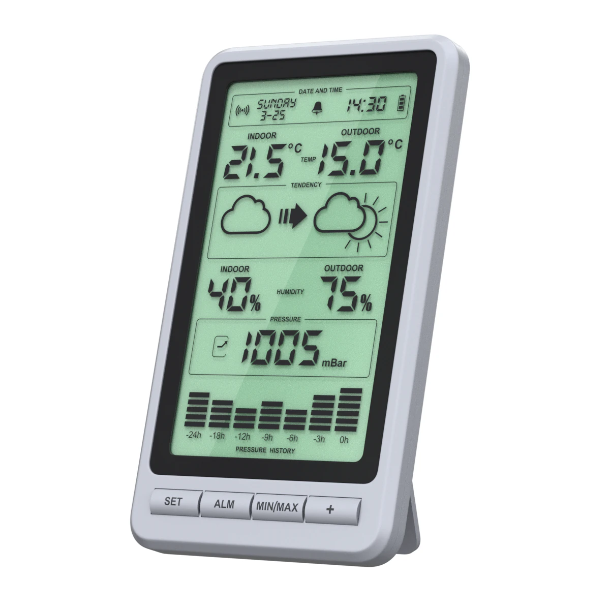 Digital Home Weather Station 3D Model .c4d .max .obj .3ds .fbx .stl .blend 