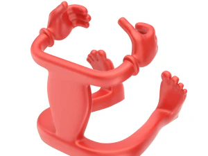 Printable Cartoonish Mobile Holder 3D Print Model