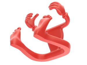 Printable Cartoonish Mobile Holder 3D Print Model