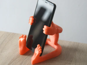 Printable Cartoonish Mobile Holder 3D Print Model