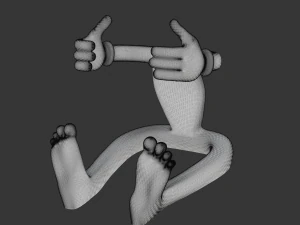 Printable Cartoonish Mobile Holder 3D Print Model