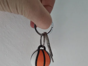 Printable Basketball For Keychain 3D Print Model