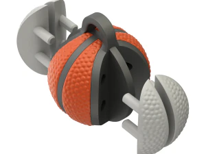 Printable Basketball For Keychain 3D Print Model