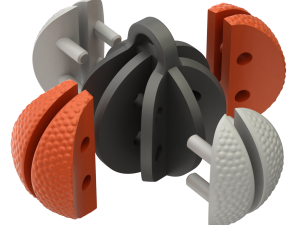 Printable Basketball For Keychain 3Dプリントモデル