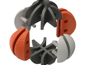 Printable Basketball For Keychain 3D Print Model