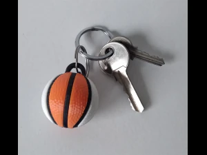 Printable Basketball For Keychain 3D Print Model