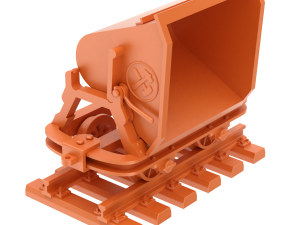 Printable Mining Cart 3D 프린트 모델