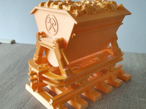 Printable Mining Cart 3D 프린트 모델
