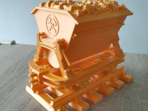 Printable Mining Cart 3D Print Model