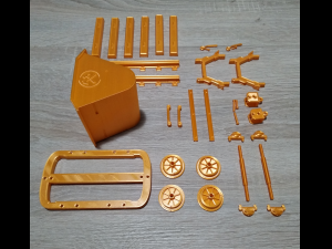 Printable Mining Cart 3D 프린트 모델