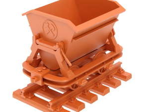 Printable Mining Cart 3D 프린트 모델