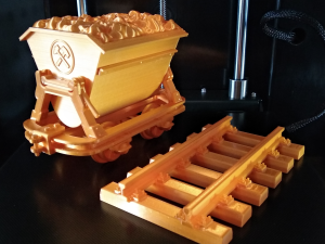 Printable Mining Cart 3D 프린트 모델