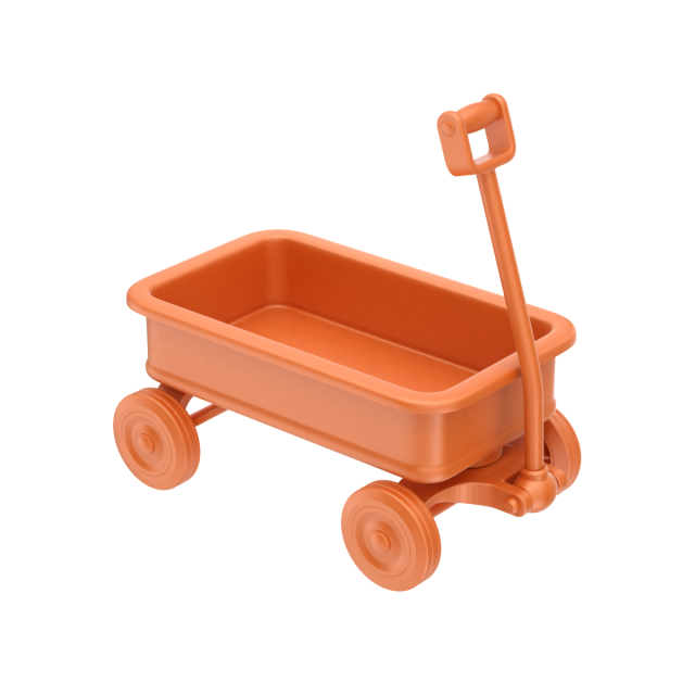 Printable Child Wagon Toy 3D Baskı Modeli .c4d .max .obj .3ds .fbx .stl .blend 