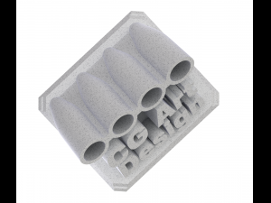 Printable Sweeping Text Plate With Pen Holder Modello di stampa 3D