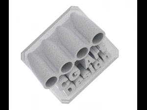 Printable Sweeping Text Plate With Pen Holder 3D Print Model