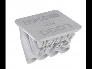 Printable Sweeping Text Plate With Pen Holder Modello di stampa 3D