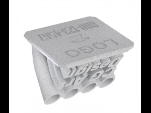 Printable Sweeping Text Plate With Pen Holder 3D Print Model