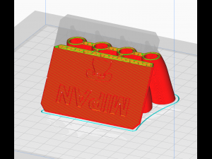 Printable Sweeping Text Plate With Pen Holder Modello di stampa 3D