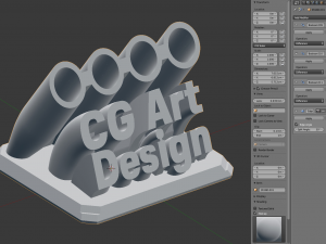 Printable Sweeping Text Plate With Pen Holder Modello di stampa 3D