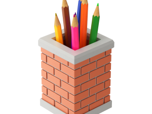 Printable Chimney Pen Holder 3D-Druckmodell