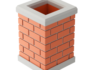 Printable Chimney Pen Holder 3D Print Model