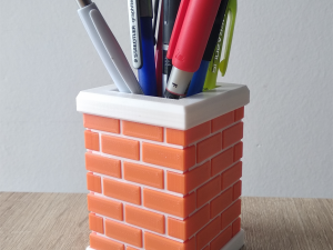 Printable Chimney Pen Holder 3D Print Model