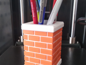 Printable Chimney Pen Holder 3D Print Model