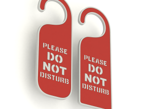 Printable Do Not Disturb Door Hanger-SET 1 3D-Druckmodell