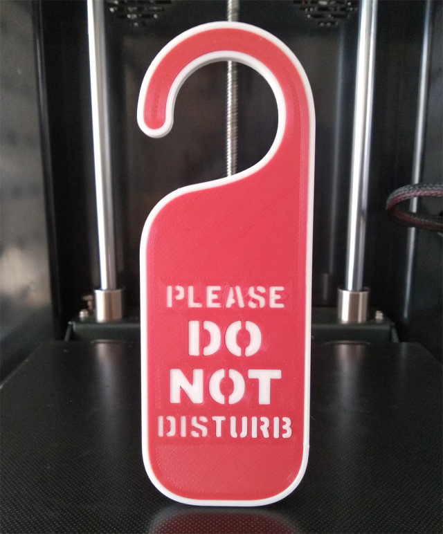 Printable Do Not Disturb Door HangerSET 1 3D Print Model in Office