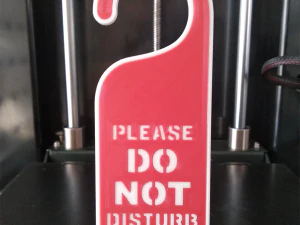 Printable Do Not Disturb Door Hanger-SET 1 3D Print Model