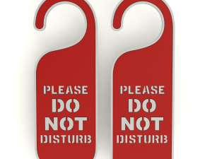 Printable Do Not Disturb Door Hanger-SET 1 3D Baskı Modeli