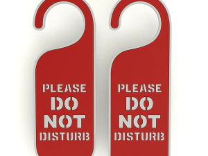 Printable Do Not Disturb Door Hanger-SET 1 3D Print Model