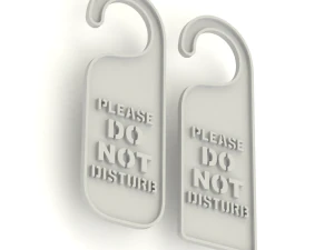 Printable Do Not Disturb Door Hanger-SET 1 3D Print Model