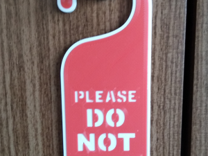 Printable Do Not Disturb Door Hanger-SET 1 3D Baskı Modeli