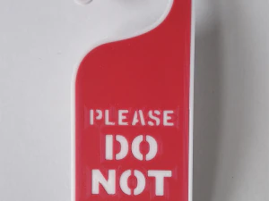 Printable Do Not Disturb Door Hanger-SET 1 3D Print Model