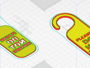 Printable Do Not Disturb Door Hanger-SET 1 3D Print Model