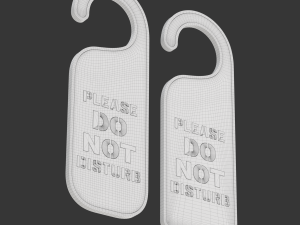 Printable Do Not Disturb Door Hanger-SET 1 3D Baskı Modeli