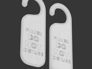 Printable Do Not Disturb Door Hanger-SET 1 3D Print Model