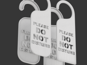 Printable Do Not Disturb Door Hanger-SET 1 3D Baskı Modeli