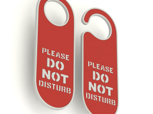Printable Do Not Disturb Door Hanger-SET 2 3D-Druckmodell