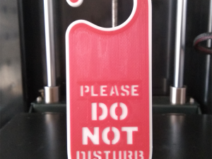 Printable Do Not Disturb Door Hanger-SET 2 3D Baskı Modeli