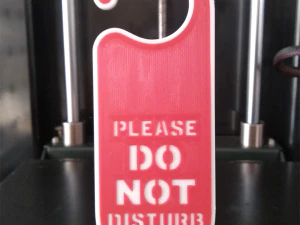 Printable Do Not Disturb Door Hanger-SET 2 3D Print Model