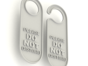 Printable Do Not Disturb Door Hanger-SET 2 3D Baskı Modeli