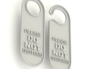 Printable Do Not Disturb Door Hanger-SET 2 3D Print Model
