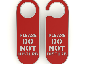 Printable Do Not Disturb Door Hanger-SET 2 3D Baskı Modeli