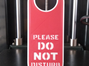 Printable Do Not Disturb Door Hanger-SET 2 3D Baskı Modeli