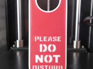 Printable Do Not Disturb Door Hanger-SET 2 3D Print Model