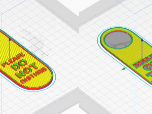 Printable Do Not Disturb Door Hanger-SET 2 3D Print Model